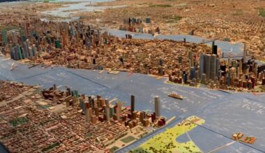Joe Macken’s “He Built This City” exhibit at the Museum of of the City of New York. (Karyn Miller-Medzon/Here & Now)