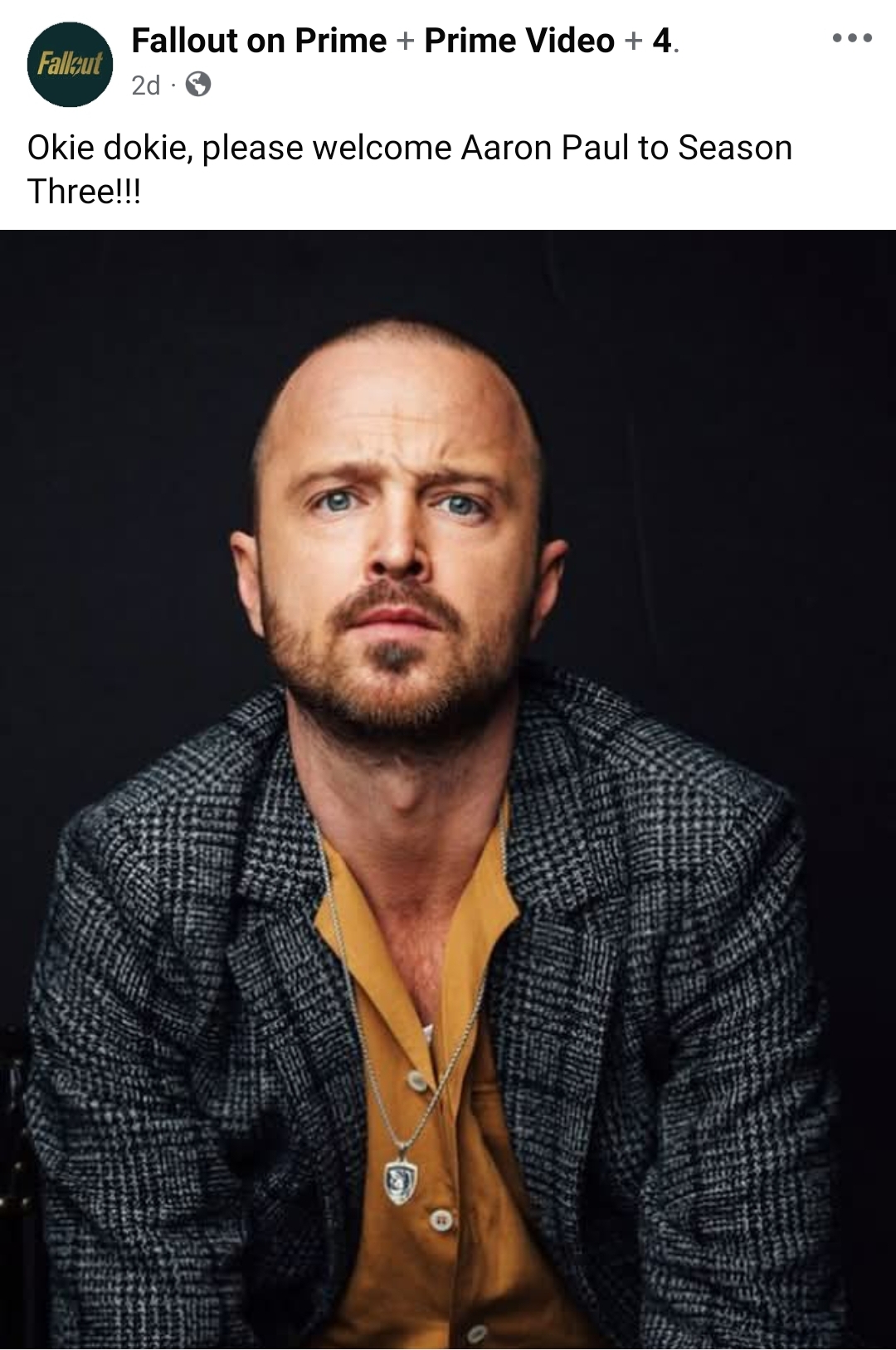 Image for Fallout Season 3 cast adds Breaking Bad's Aaron Paul to the Wasteland!