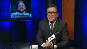 Stephen Colbert hosts "Only in Monroe" (Monroe Community Media/YouTube)