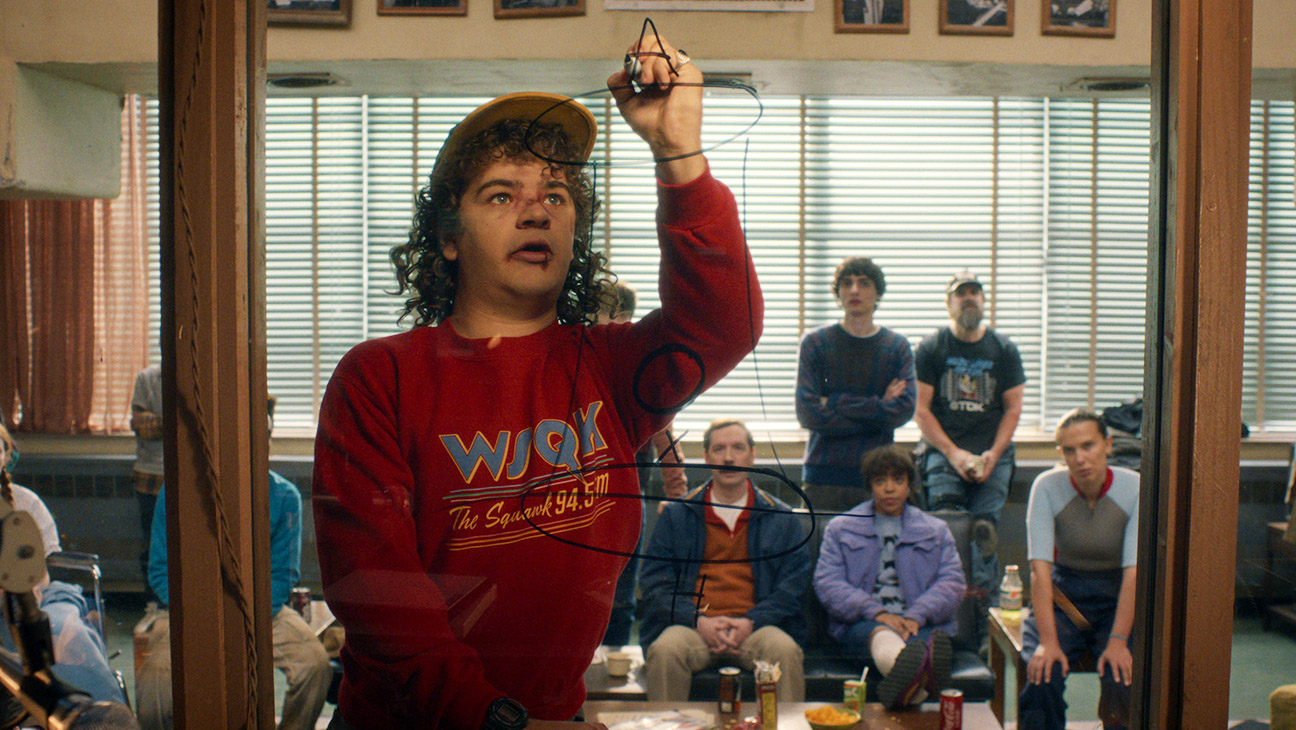 Gaten Matarazzo as Dustin Henderson in Stranger Things: Season 5.
