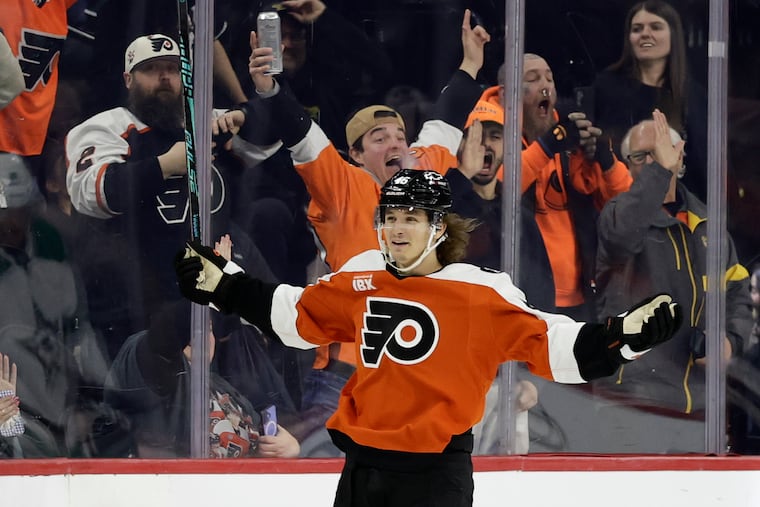 Flyers center Trevor Zegras has some fun in his new Hulu commercial.