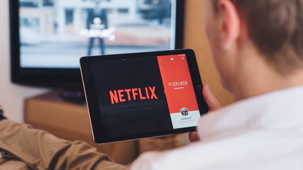 Netflix running on tablet.
