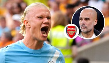 Erling Haaland sends five-word message to Gunners after Man City draw with Everton