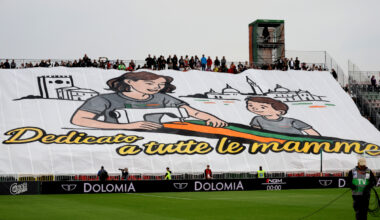 VENICE, ITALY - MAY 12: Supporters of Venezia during the Serie A match between Venezia and Fiorentina at Stadio Pier Luigi Penzo on May 12, 2025 in Venice, Italy. (Photo by Maurizio Lagana/Getty Images)