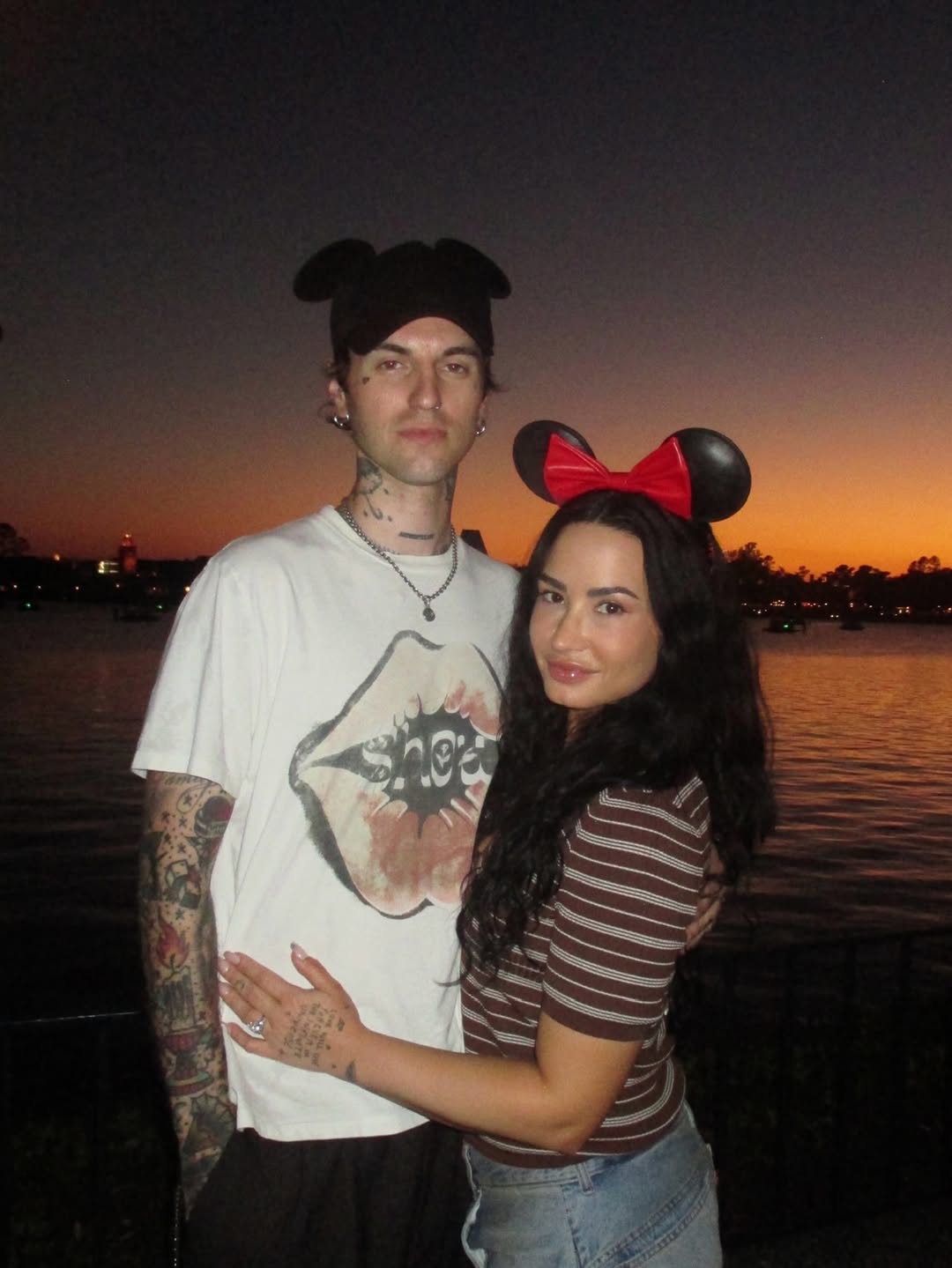 Demi Lovato and husband Jutes at EPCOT