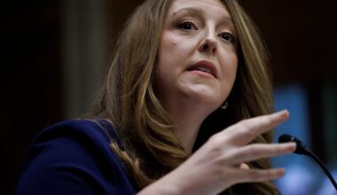 Casey Means testifies during a Senate health committee confirmation hearing on Feb. 25 on Capitol Hill.