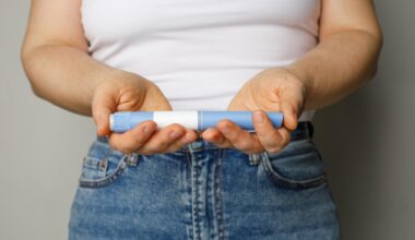 Woman Holding Semaglutide Ozemic Diabetes Weight Loss Pen