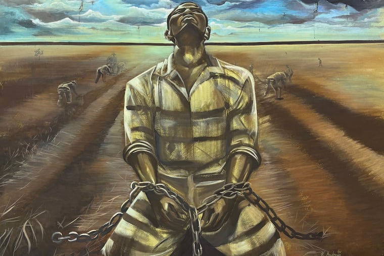 An image of artist Keith Andrews' painting, "Defiant Mercy," which is on display at the Morton Contemporary Art Gallery for a new exhibition.