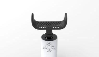 The new XBOX Adaptive Thumbstick Topper Goal Post shape attached to the XBOX Adaptive Joystick.