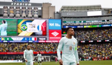 Kylian Mbappé and France played Brazil in a friendly in March at Gillette Stadium, which had its natural grass installed earlier that month.