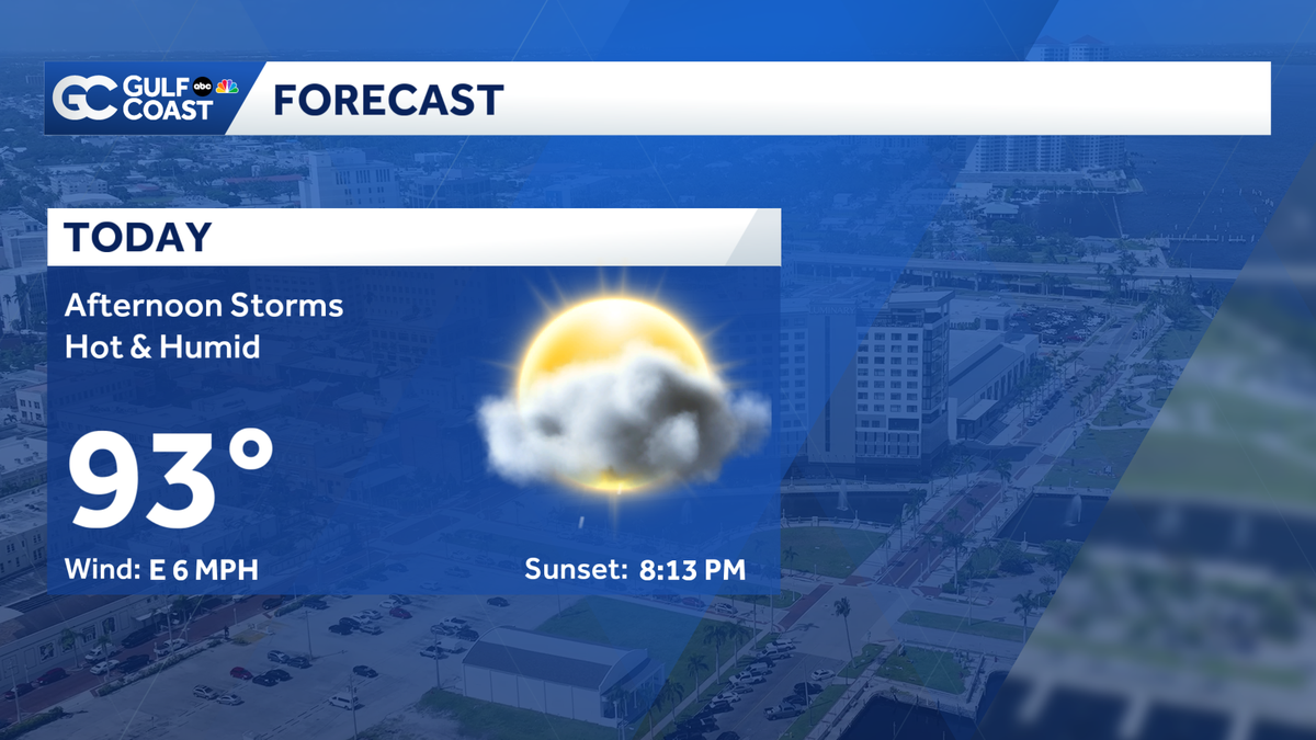 Afternoon showers and thunderstorms expected again Sunday
