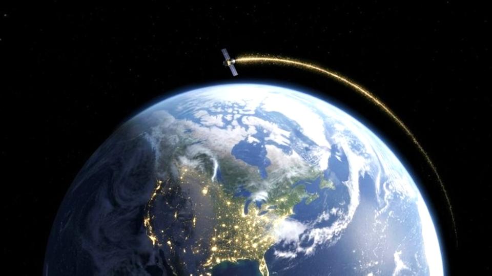 View of half the Earth from afar.