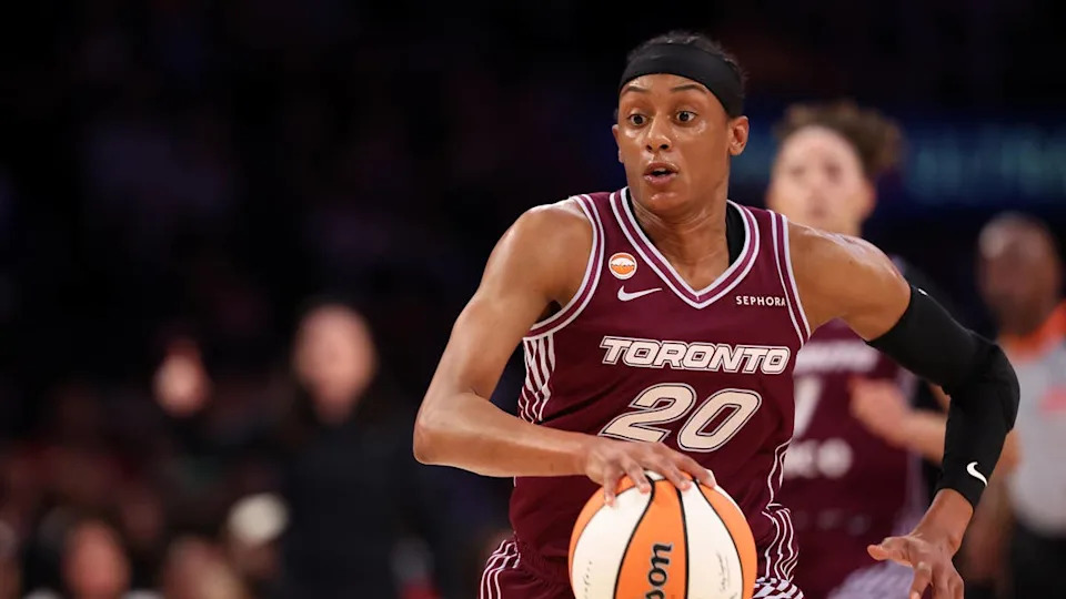 Toronto Tempo guard <a class="link " href="https://sports.yahoo.com/wnba/players/5643/" data-i13n="sec:content-canvas;subsec:anchor_text;elm:context_link" data-ylk="slk:Brittney Sykes;sec:content-canvas;subsec:anchor_text;elm:context_link;itc:0" data-yga="{"yLinkElement":"context_link","yModuleName":"content-canvas","yLinkText":"Brittney Sykes","ySubModuleName":"anchor_text","yHasCommerce":false}">Brittney Sykes</a> (20)Kiyoshi Mio-Imagn Images
