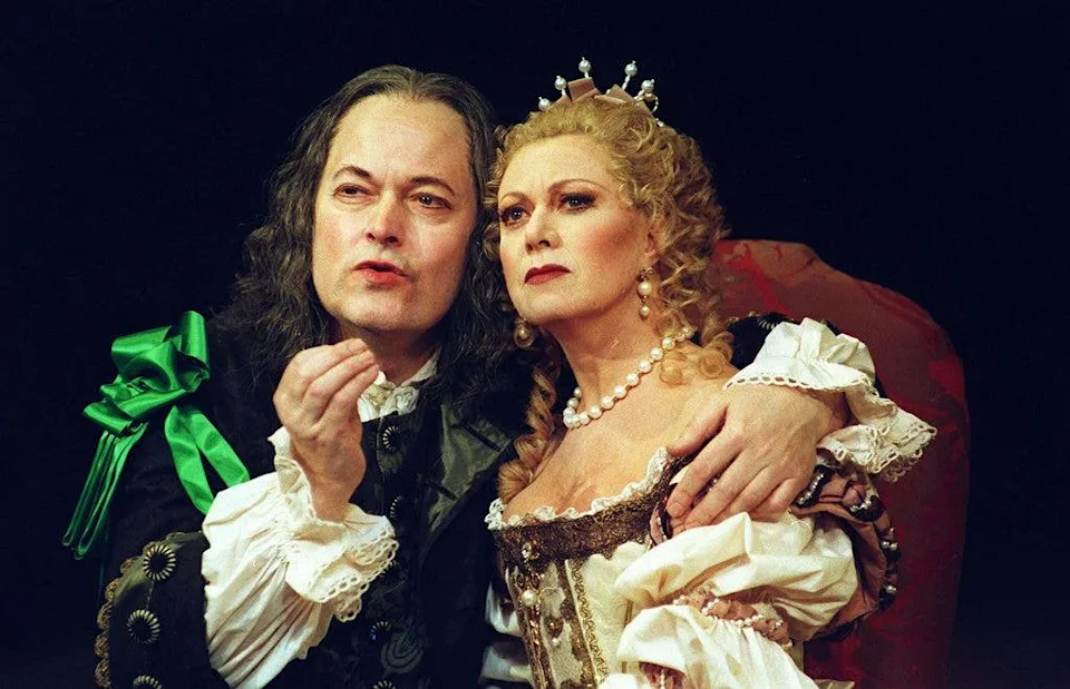 Michael Pennington and Elaine Paige in a scene from the play 'The Misanthrope