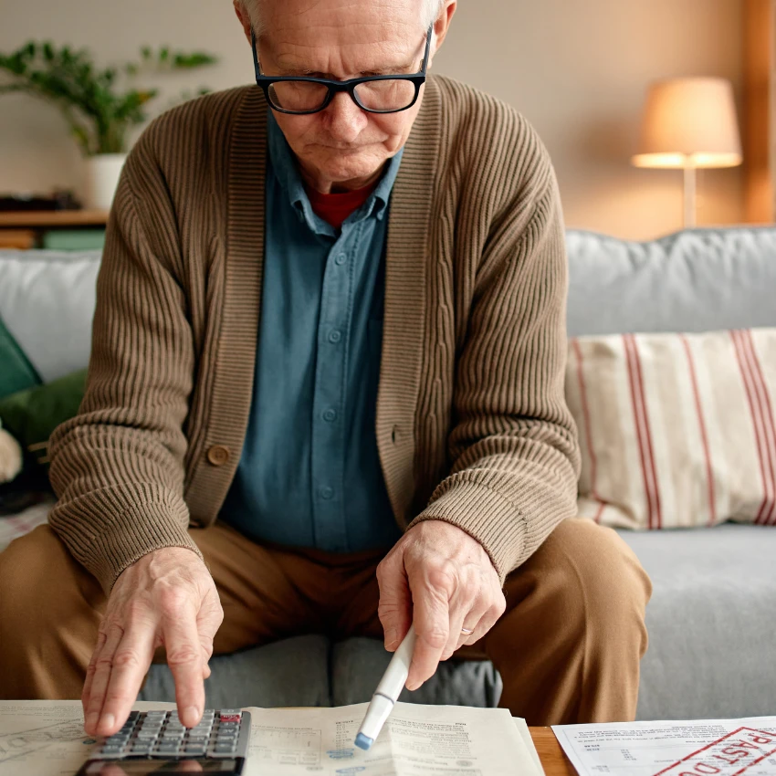 older man struggling to budget and pay bills many adults face problems with financial literacy