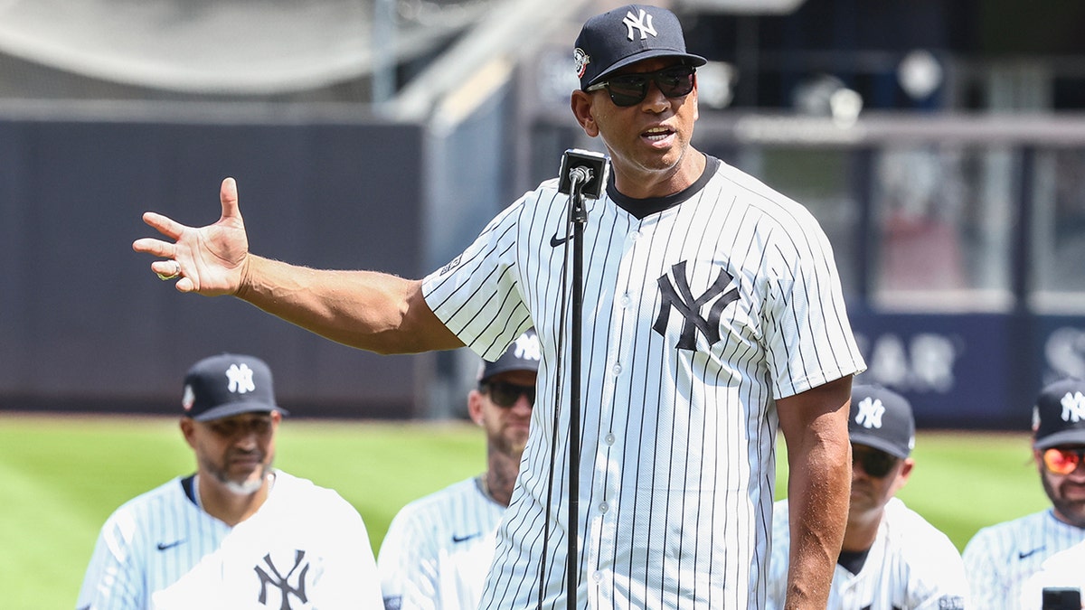 Alex Rodriguez standing on the field at Yankee Stadium