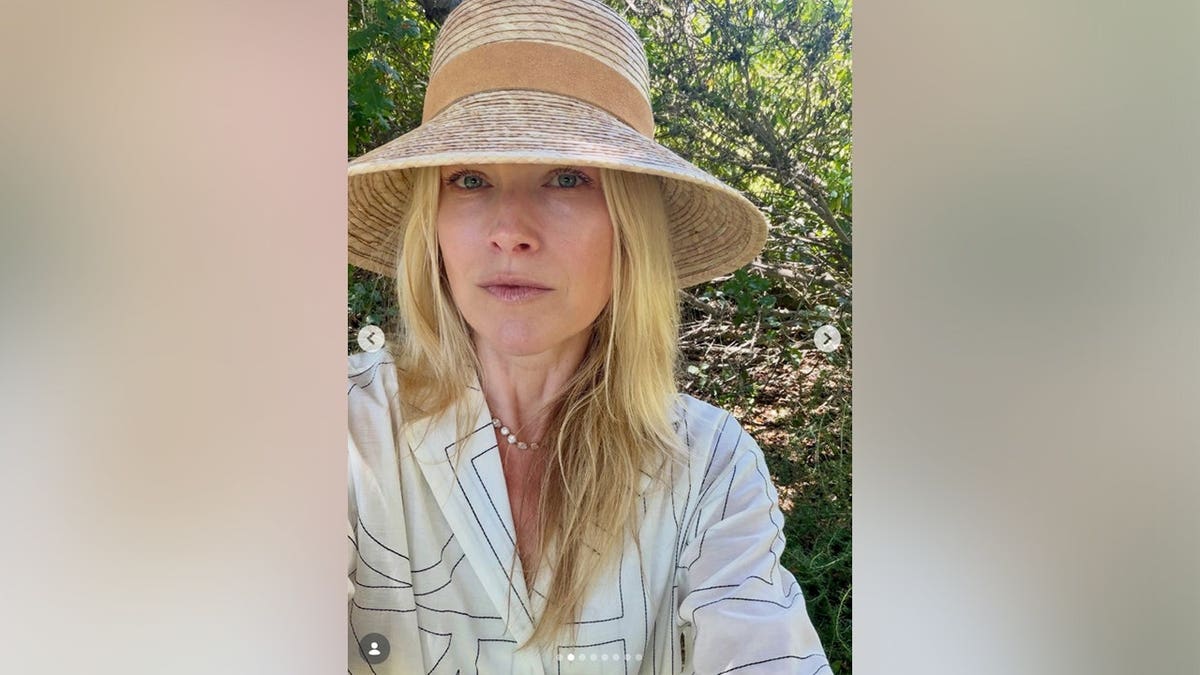 Ali Larter in a hat and collared shirt in May 2026.