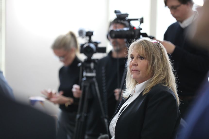 Former Colleton County Clerk of Court Becky Hill listens during her guilty plea on Monday, Dec. 8, 2025.