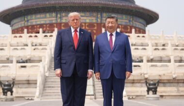 Trump meeting with Xi tonight to wrap up China visit, after talks on trade and stern words on Taiwan