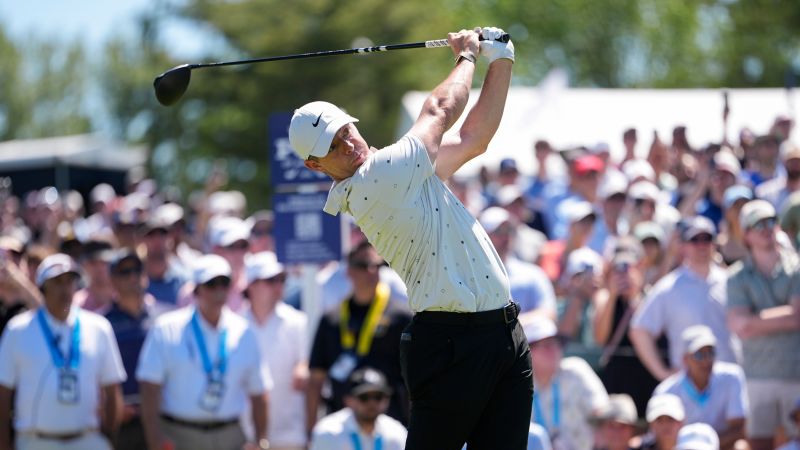 Rory McIlroy surges on Moving Day as a clogged PGA Championship leaderboard promises a dramatic Sunday