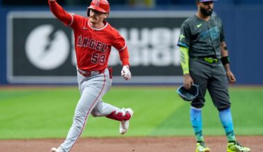 Wade Meckler hits his first grand slam to help the Angels rout the Rays 14-3