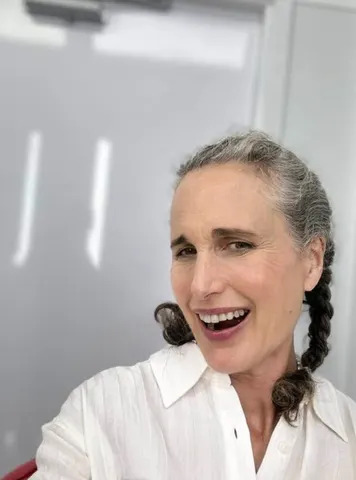 Andie MacDowell with gray pigtailsCredit: Instagram/Andie MacDowell