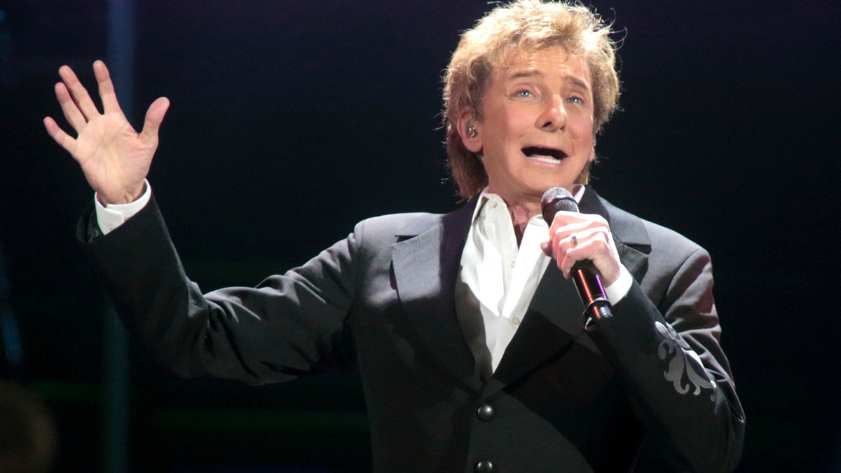 Barry Manilow performs in concert during his "One Last Time! Tour 2016" in Hershey, Pa.