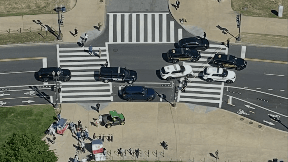 A man tourist shared a photo of the shooting scene near the National Mall taken from the top of the Washington Monument. (Custiswinter16)