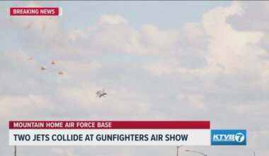 Breaking news update: 4 crew members safely ejected after 2 jets crash at Gunfighters Air Show