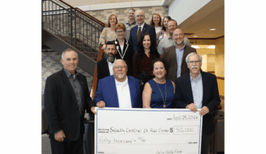Knoxville Hospital & Clinics and Pella Regional Health Center Recognize the Mel and Holly Suhr Family and KNIA/KRLS for their Contribution of $50,000 to the Bridging the Gap Campaign  | KNIA