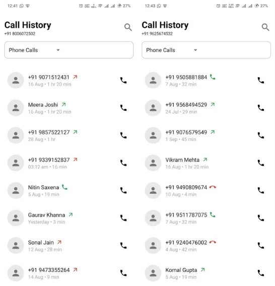 The lists of names and numbers delivered by the apps were fake. | Image by ESET - 28 Android apps delivering bogus information were installed 7 million times from Google Play Store
