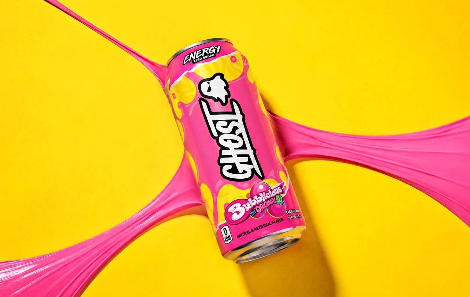 Limited and exclusive Bubblicious Original Ghost Energy Drink