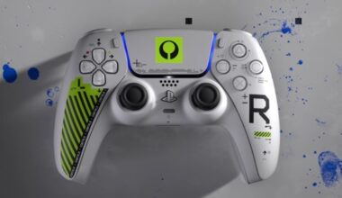 A Marathon-themed DualSense controller appears on a table.