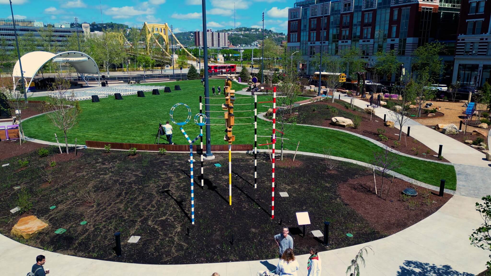 arts landing lawn and artworks