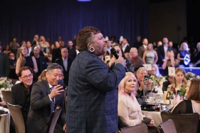 BEVERLY HILLS, CALIFORNIA - MAY 08: Teddy Swims performs onstage during the GRAMMY Hall of Fame Gala 2026 at The Beverly Hilton on May 08, 2026 in Beverly Hills, California. (Photo by Rebecca Sapp/Getty Images for The Recording Academy)