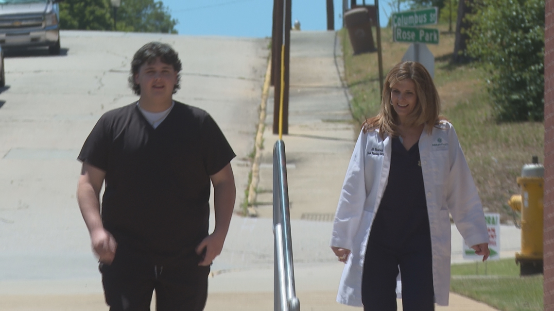 From patient transporter to chief nursing officer, Atrium Health mother and son share a career path