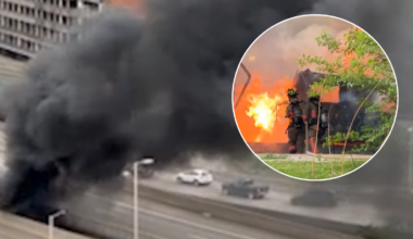 1 dead after crash involving semi-truck on I-71 in downtown Cincinnati; fire now extinguished