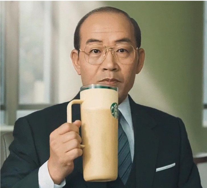 A capture of an artificial intelligence-generated video presumed to have been created by a far-right online user shows former President Chun Doo-hwan drinking Starbucks coffee and saying, “It tastes good.” Captured from X