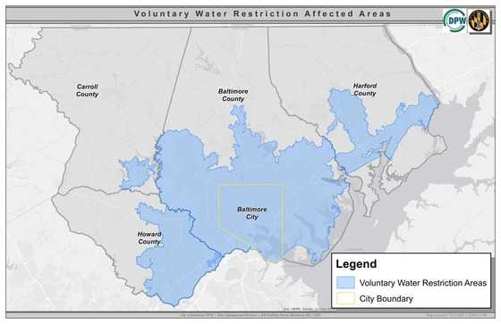voluntary ﻿water restriction map