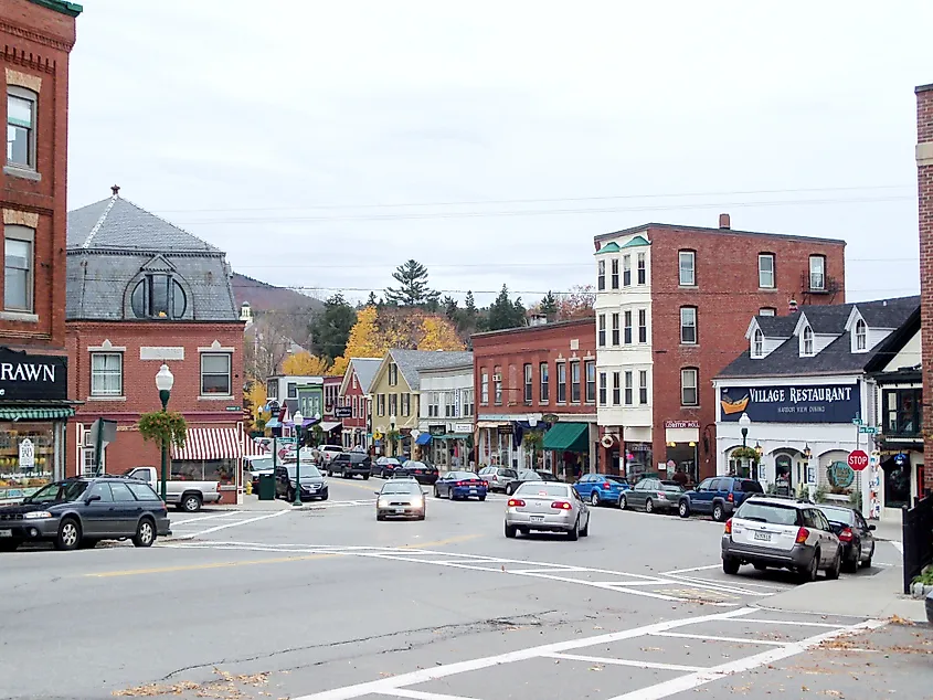 Street view in Camden, Maine.