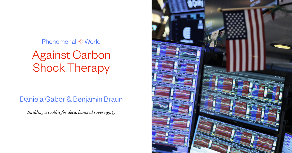 Against Carbon Shock Therapy | Daniela Gabor & Benjamin Braun