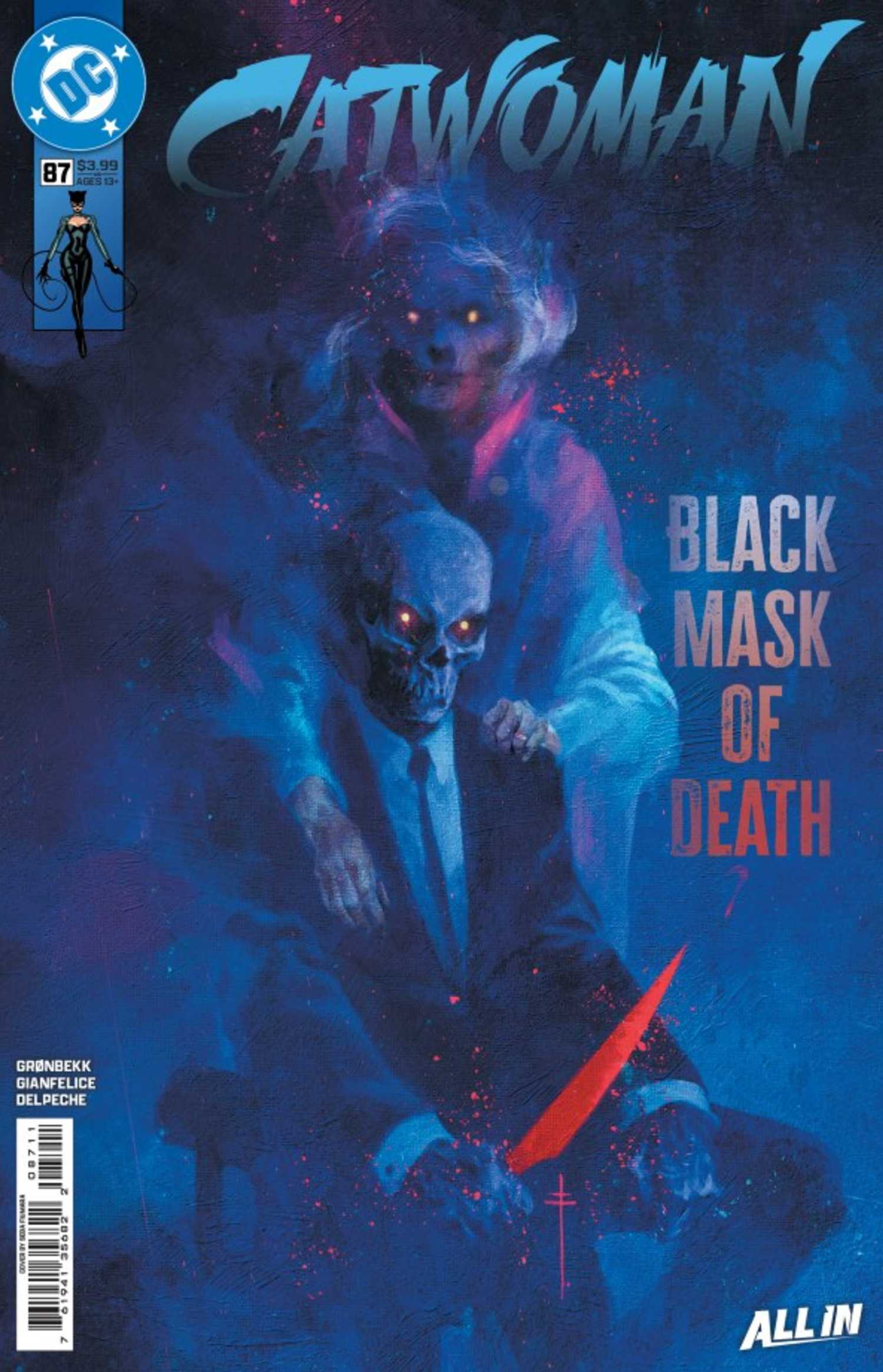 catwoman 87 cover showing black mask