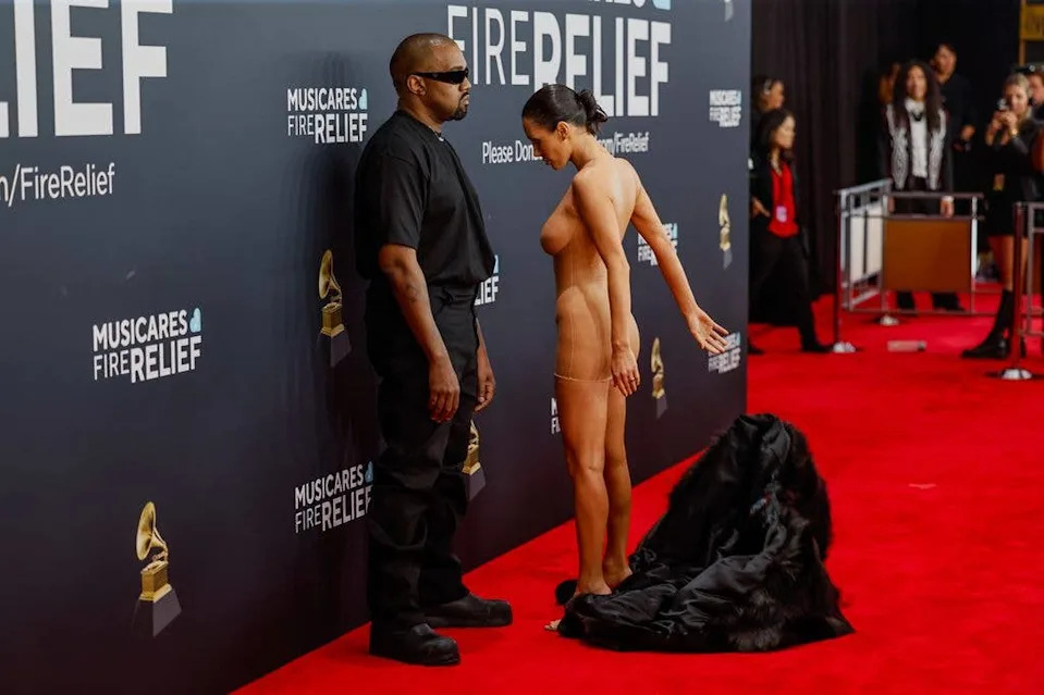 Kanye West and Bianca Censori at the 67th Grammys Awards