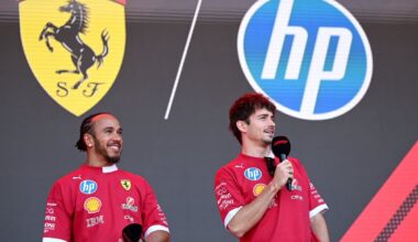 Charles Leclerc's hilarious reaction to Lewis Hamilton driving Ferrari's new EV goes viral