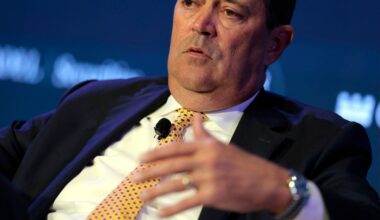 Chuck Robbins, CEO of Cisco Systems, speaks during the 2026 Semafor World Economy conference in Washington, DC, on April 15, 2026. (Photo by Kent NISHIMURA / AFP via Getty Images)
