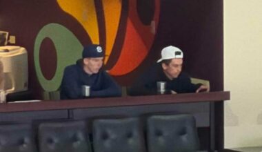Dylan Strome and Cole Hutson attend Game 4 of Atlantic Division Semifinals to show support to Hershey Bears