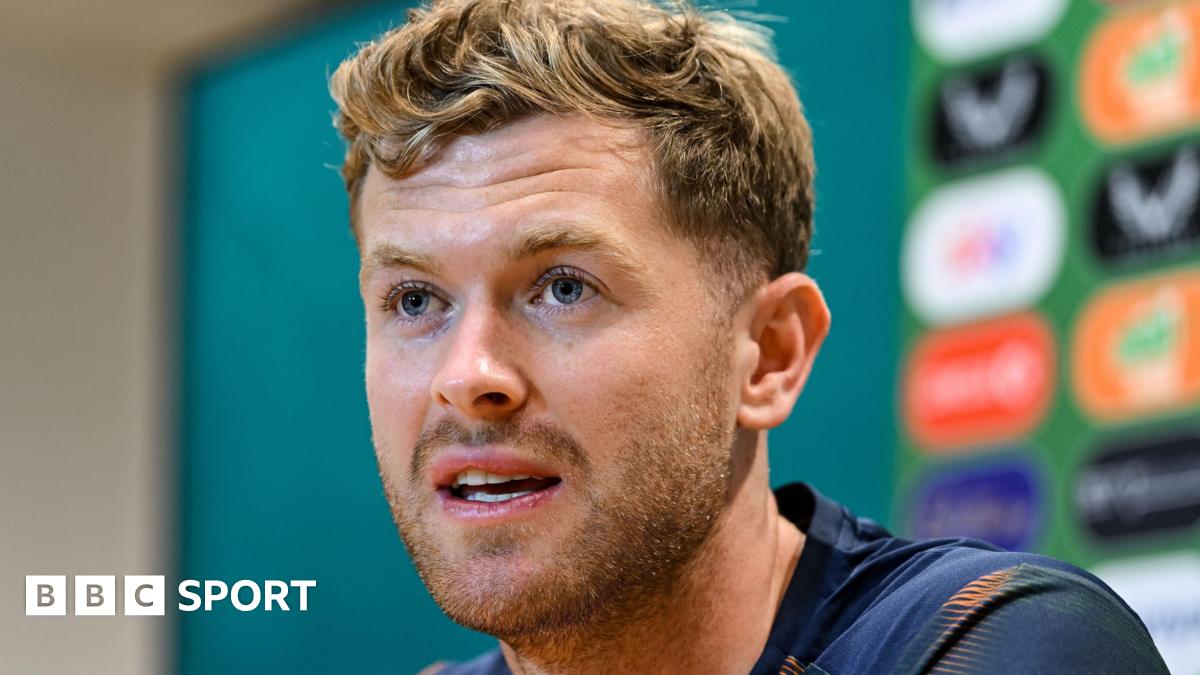 Nathan Collins speaks to reporters in Dublin on Tuesday