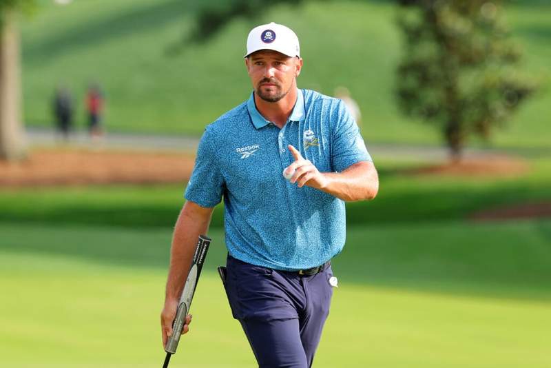 What score Bryson DeChambeau shot around a public course days before the PGA Championship