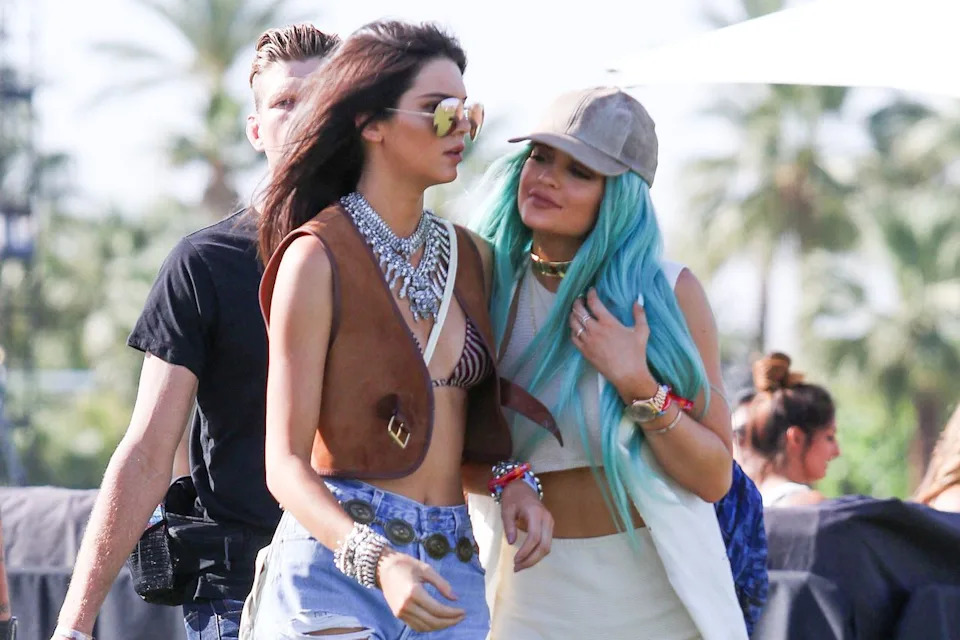 Kendall and Kylie Jenner at Coachella in 2015Credit: Papjuice/Bauer-Griffin/GC Images