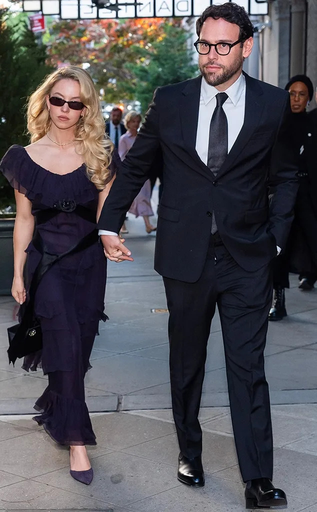 Sydney Sweeney (L) and Scooter Braun are seen on the Upper East Side on May 30, 2026 in New York City.